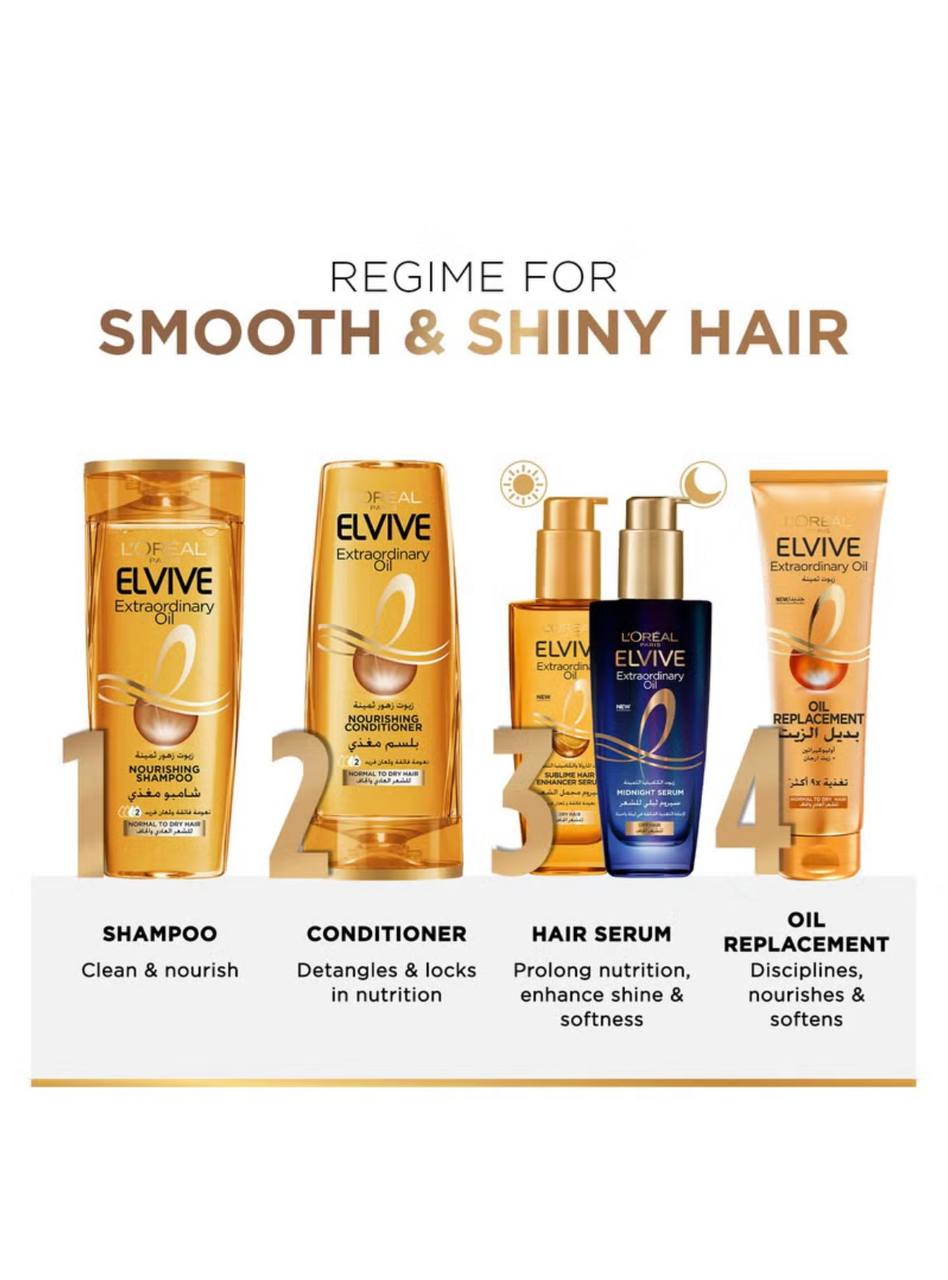 ✨🇦🇪 Dubai Import L’Oréal Paris Elvive Extraordinary Oil Midnight Serum 100ml 🌙 Overnight Hair Repair Serum 💙 For Dry Hair ✨ Anti-Frizz 💎 Smooth & Shiny Hair | Premium Quality
